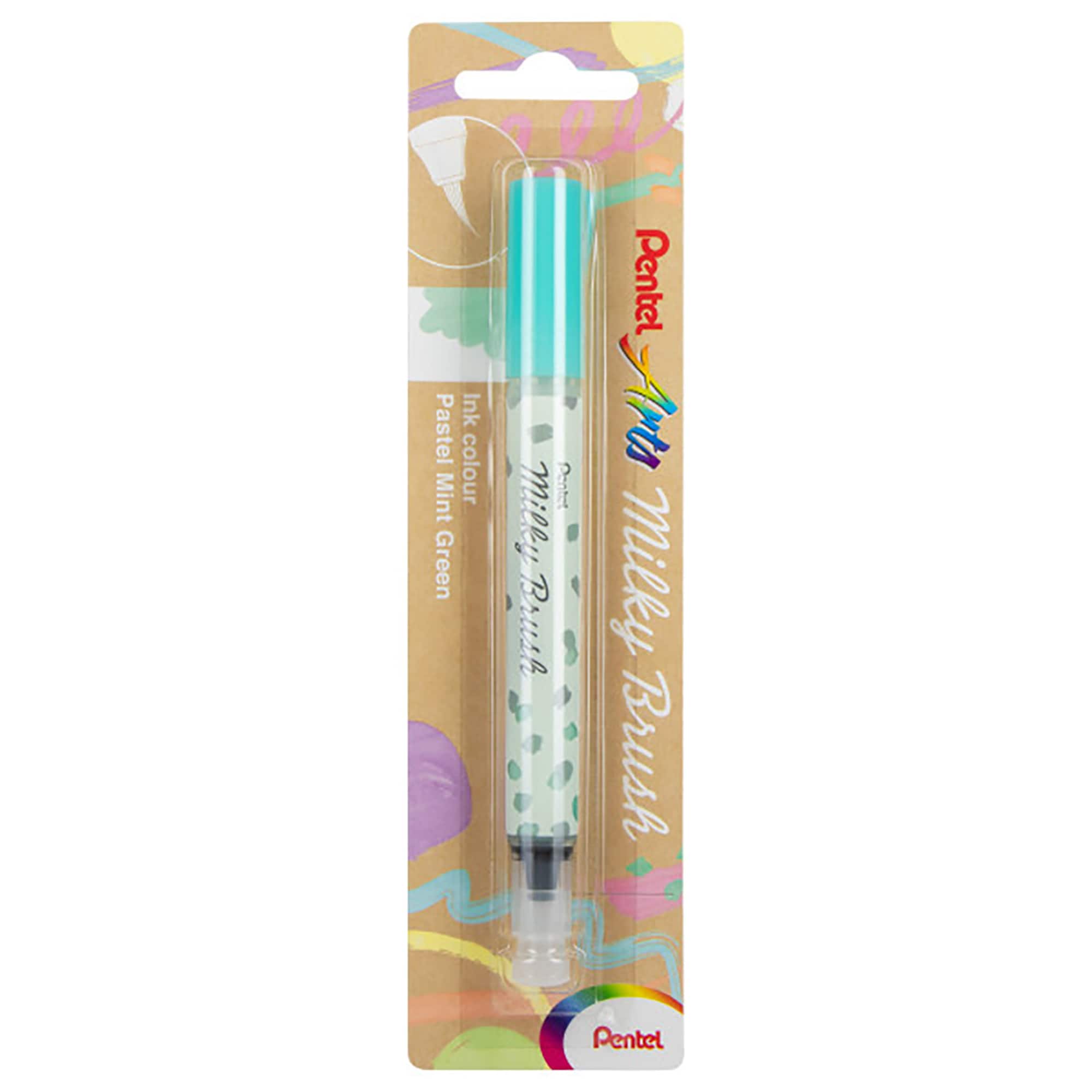 Pentel® Milky Brush Pen with Pastel Mint Green Ink
